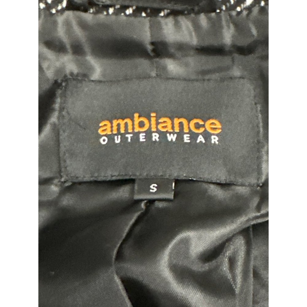 Ambiance Outerwear Black & White Tweed Style Blazer Size S - Picture 6 of 10